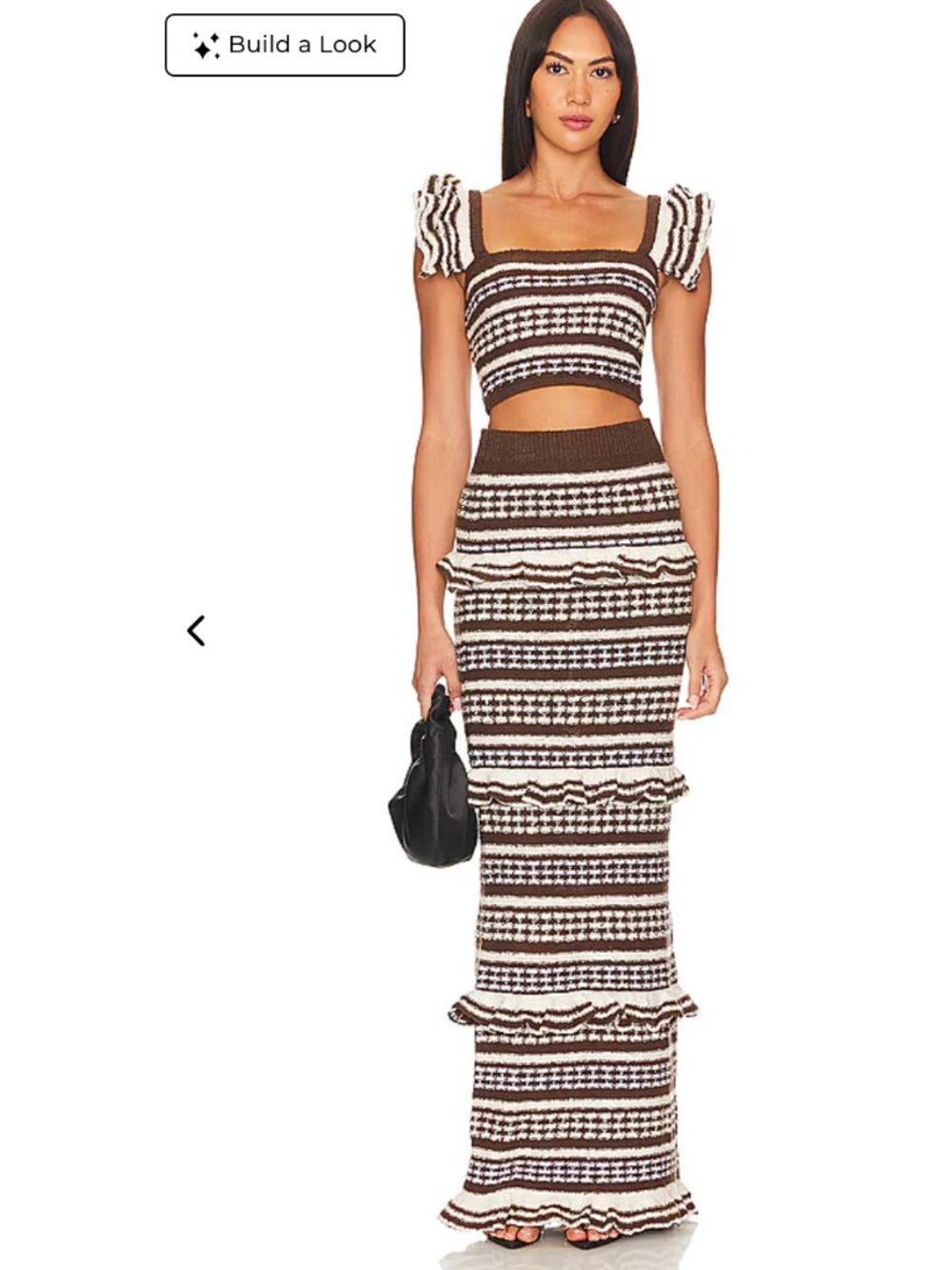 Tularosa Kaely Top & Skirt Set in Brown & Ivory | REVOLVE